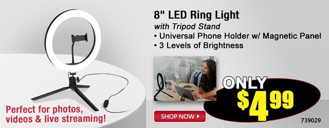 8 in. LED Ring Light - Shop Now