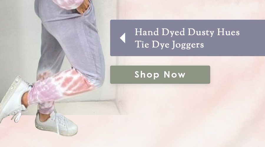 Hand Dyed Dusty Hues Tie Dye Joggers 
