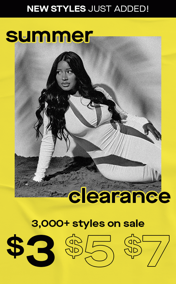 summer clearance 3,000 styles on sale