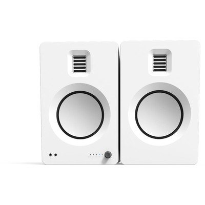 Kanto TUK Powered Bookshelf Speakers with Phono Pre-amp and Bluetooth - Matte White, Pair