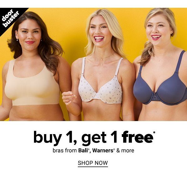 Buy 1 get 1 free off bras from Bali, Warners and more - Shop Now