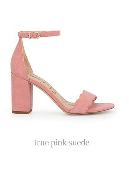 true pink suede