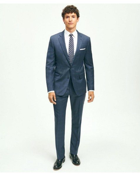 Classic Fit Wool Windowpane 1818 Suit