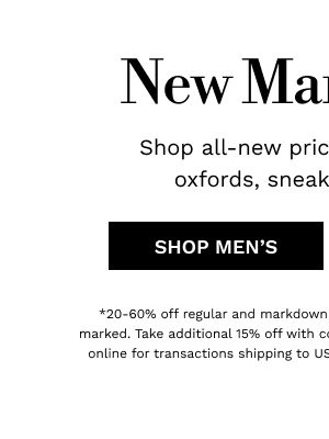 New Markdowns | Shop Men's