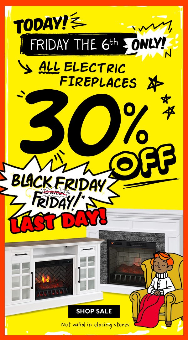 All Electric Fireplaces 30% Off