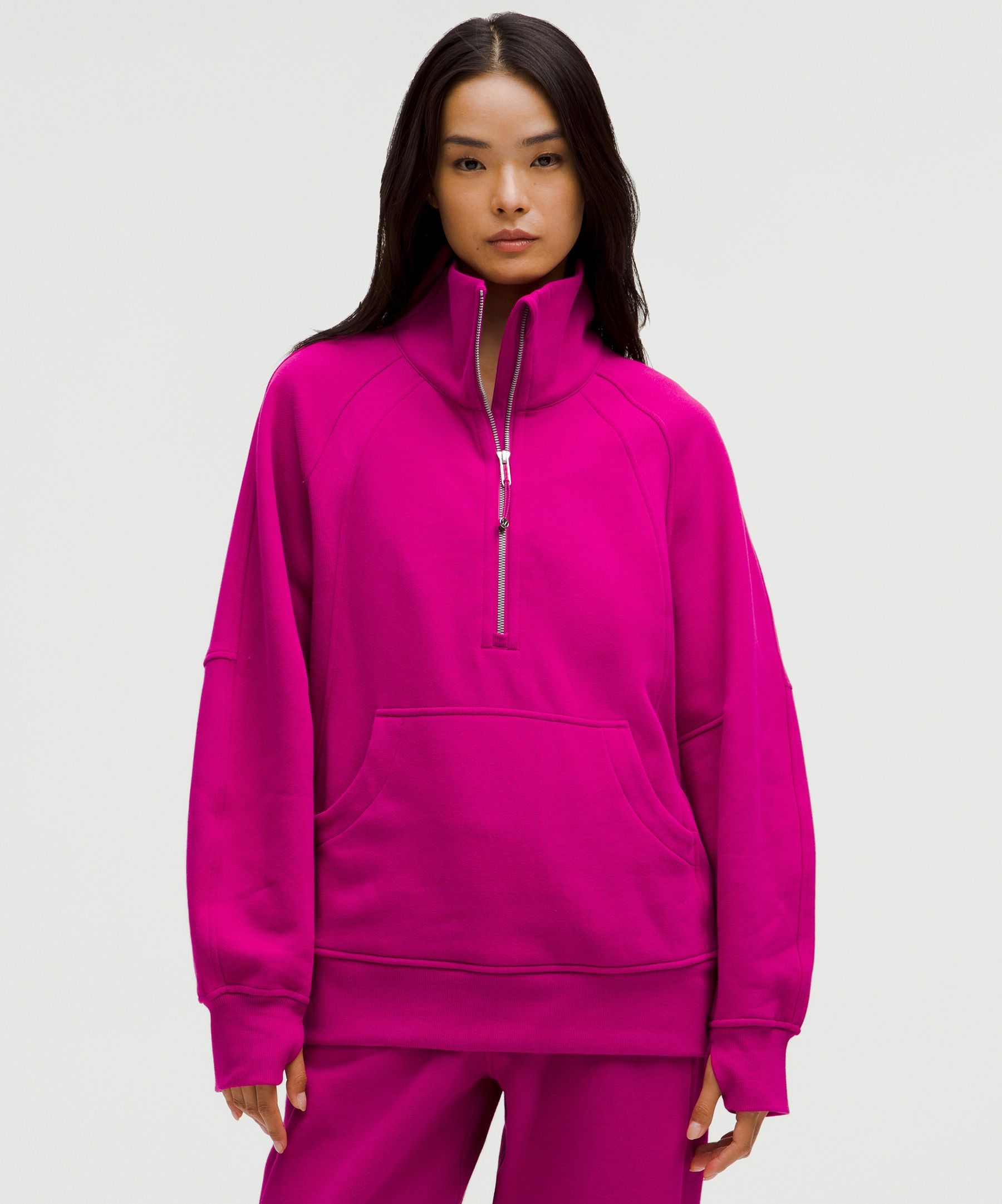 Scuba Oversized Funnel-Neck Half Zip *Long