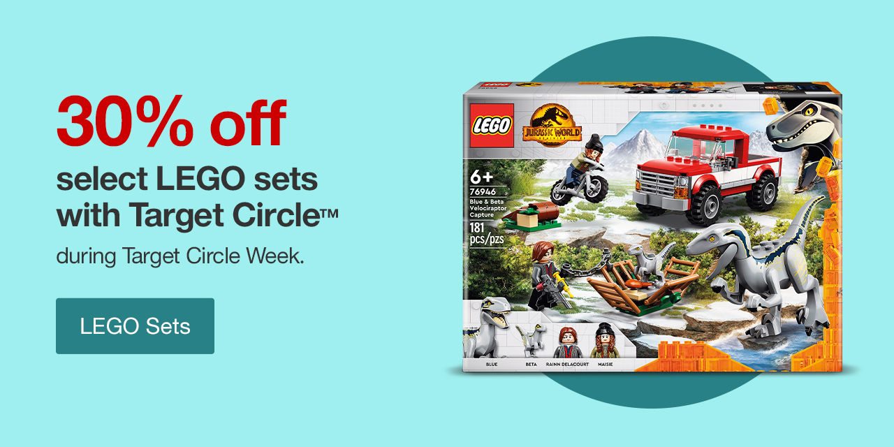 30% off select LEGO sets with Target Circle™ during Target Circle Week. LEGO Sets >