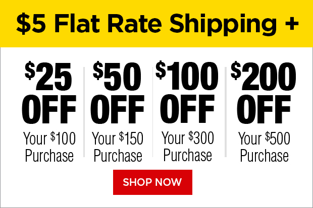 $5 Flat Rate Shipping + Up to $200 off!