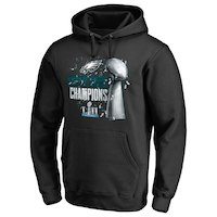 Men's Philadelphia Eagles NFL Pro Line by Fanatics Branded Black Super Bowl LII Champions Lombardi Parade Pullover Hoodie