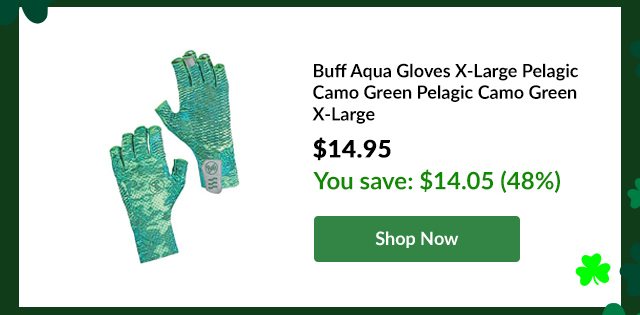 Buff Aqua Gloves X-Large Pelagic Camo Green Pelagic Camo Green X-Large
