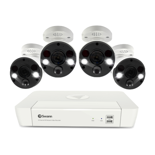 4 Camera 8 Channel 4K Ultra HD White NVR Security System - SWNVK-88680W4FB