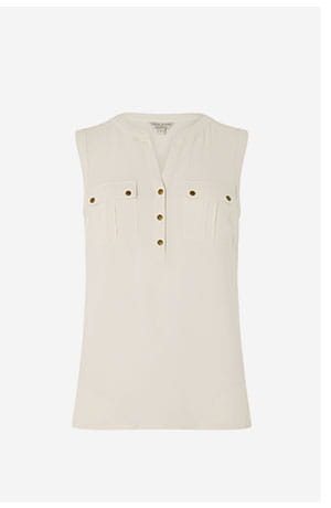 WINSLET WOVEN FRONT SLEEVELESS TOP
