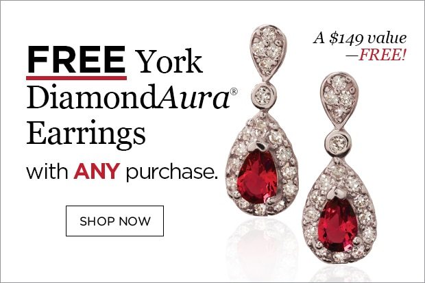 Free earrings with any purchase.