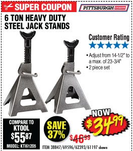 View 6 ton Steel Jack Stands