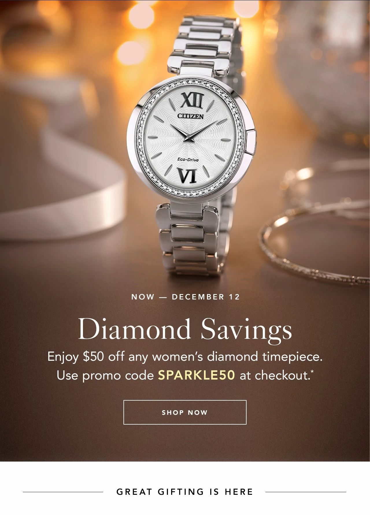 For a Limited Time 50 Diamond Savings CITIZEN Email Archive