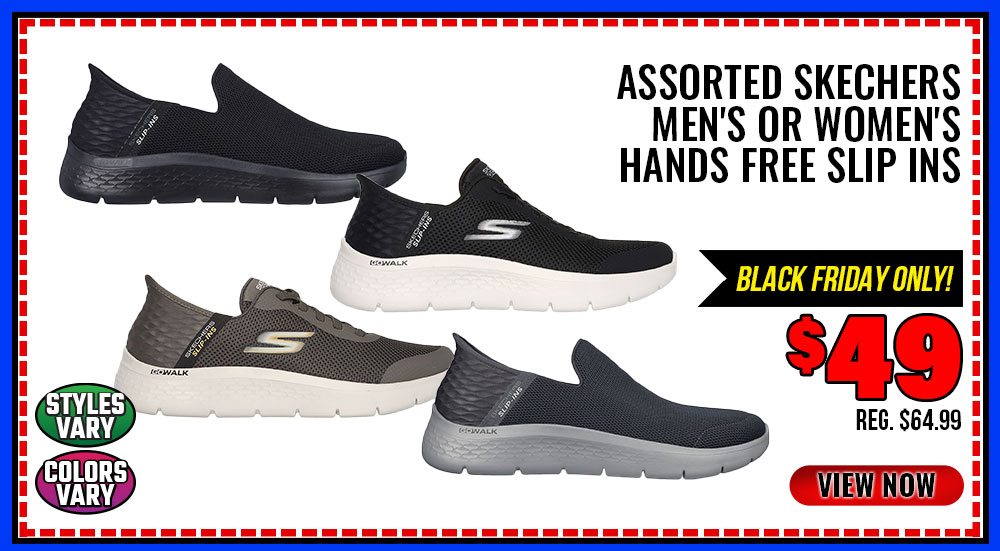 ASSORTED SKECHERS MEN'S OR WOMEN'S HANDS FREE SLIP INS