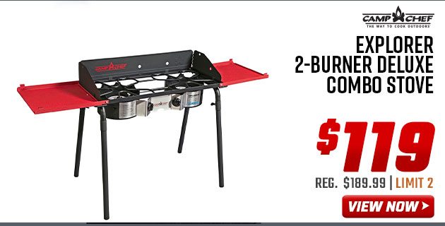 Camp Chef Explorer 2-Burner Deluxe Combo Stove