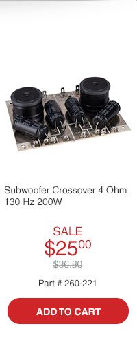 Subwoofer Crossover 4 Ohm 130 Hz 200W