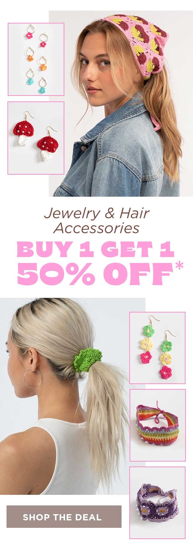 Shop Women's Jewelry & Hair BOGO 50% Off