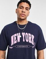 Originals T-shirt with New York print in navy