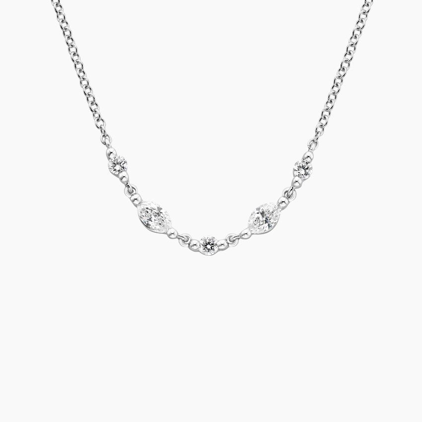 18K White Gold Versailles Diamond Pendant