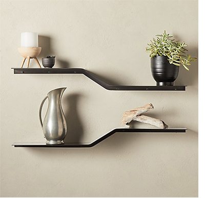 25% OFF YOUR BLANK WALL* Includes mirrors, shelves, wallpaper and more.