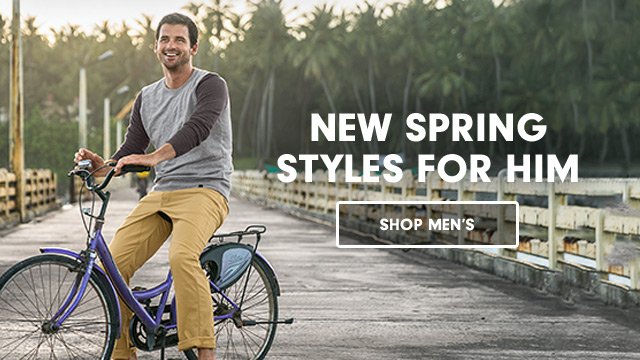 New Spring Styles for Him Shop Men's