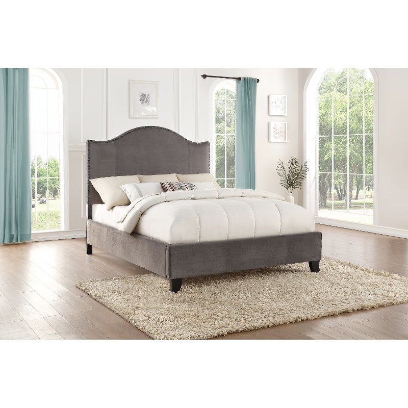 Classic Gray Queen Upholstered Bed - Dalmore