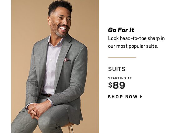 Suits starting at $89 - Shop Now