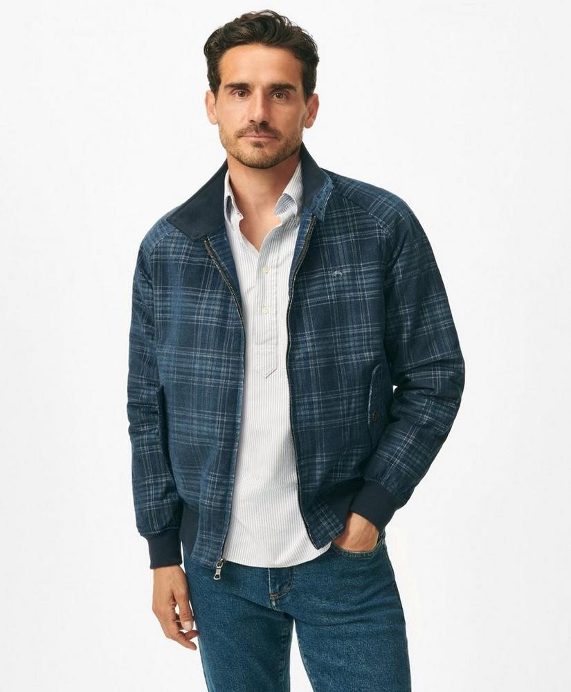 Plaid Corduroy Harrington Jacket in Thermore®-Filled Cotton