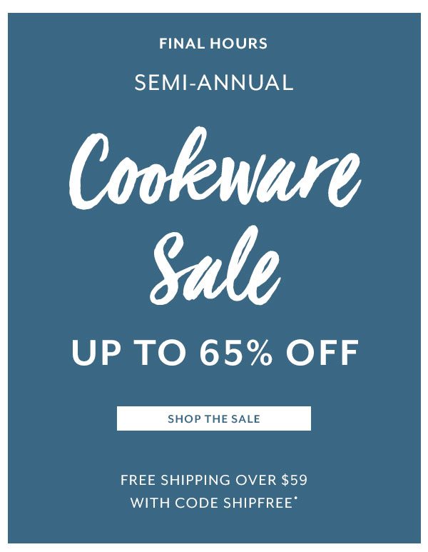 Semi-Annual Cookware Sale