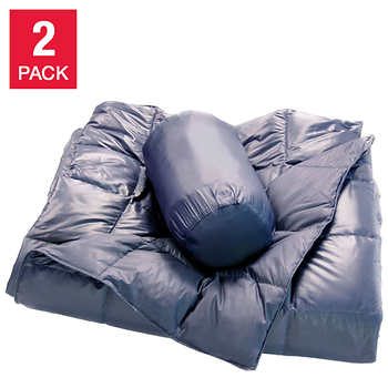 Double Black Diamond Packable Down Throw 2-pack