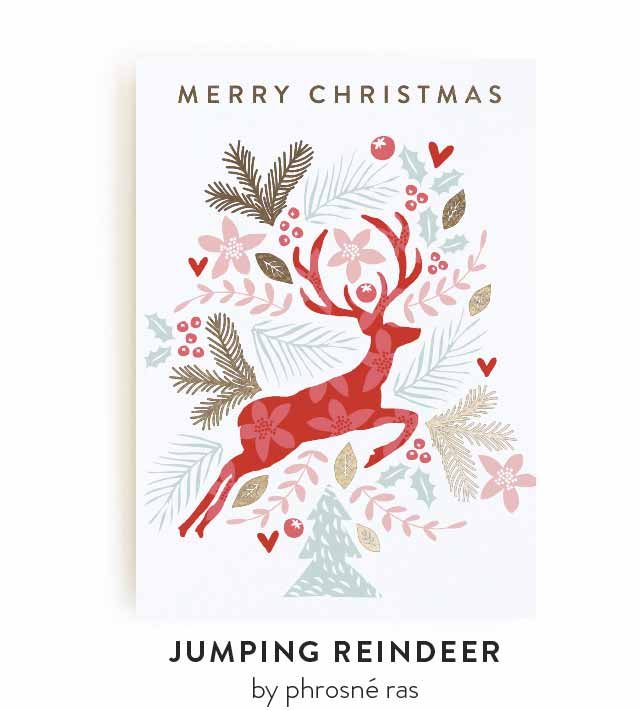 Jumping Reindeer by Phrosne Ras