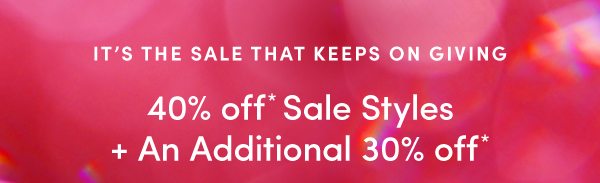 40% off + 30% off