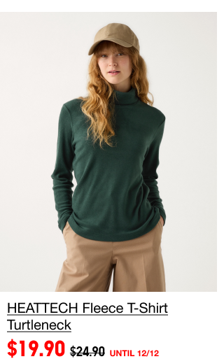 PDP3 - WOMEN HEATTECH FLEECE T-SHIRT TURTLENECK