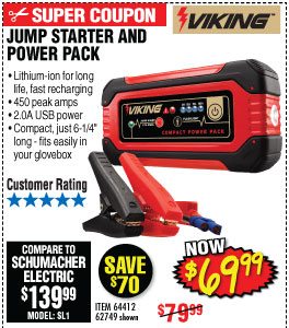 View Lithium Ion Jump Starter and Power Pack