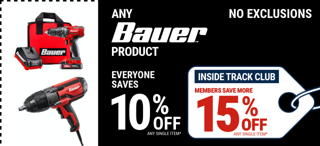 Everyone Saves 10% off any Bauer Product - Inside Track Members Save 15%