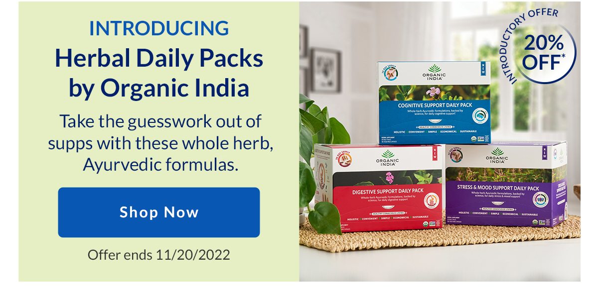 MAA: Organic India - 20% off favorites