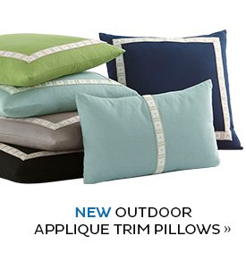 Outdoor Applique Trim Pillows