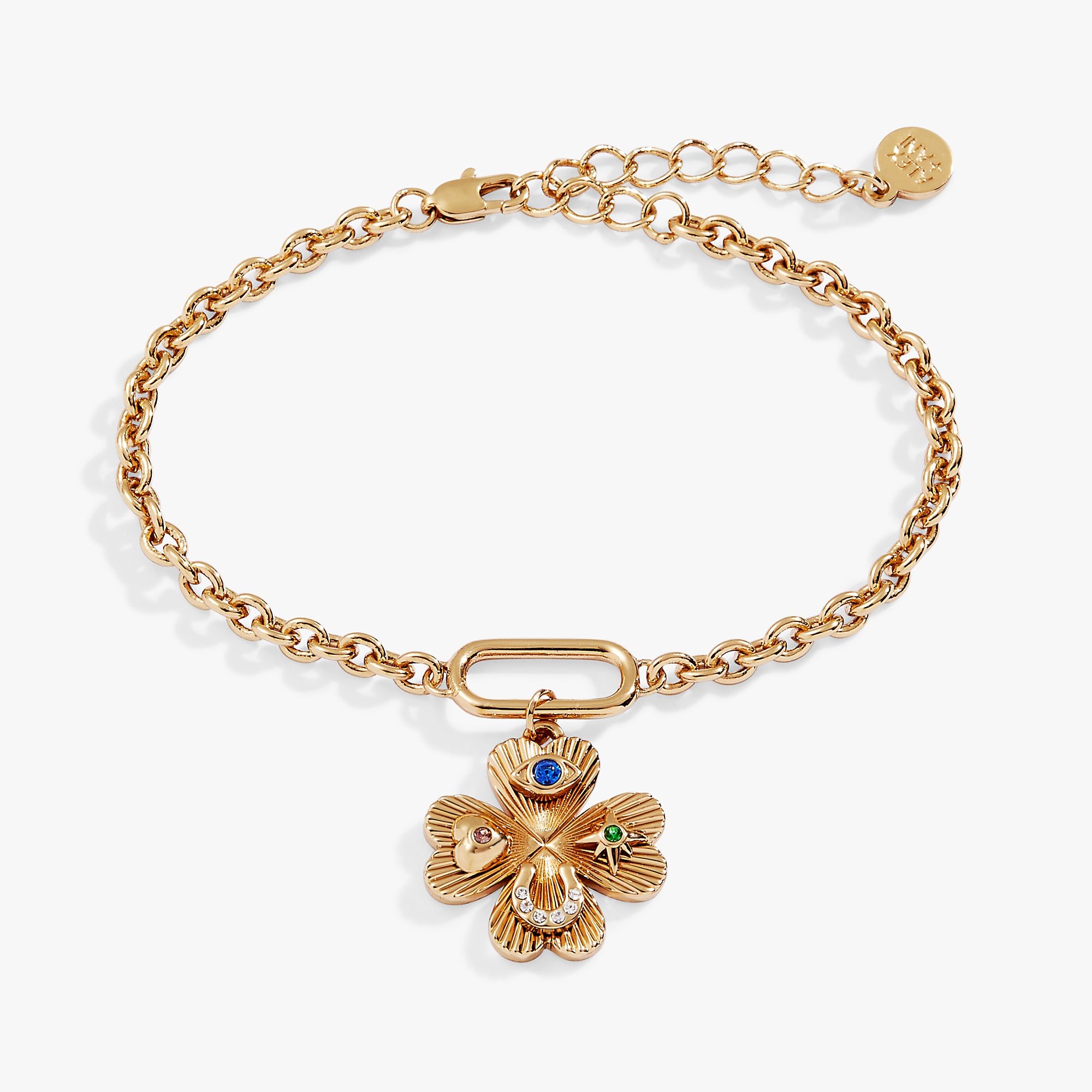 Image of Lucky Four Leaf Clover Adjustable Bracelet