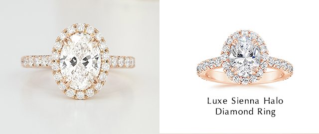 Luxe Sienna Halo Diamond Ring