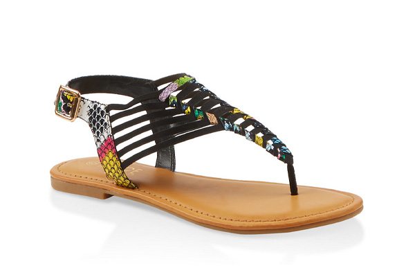 Laser Cut Thong Sandals