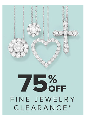 75% off fine jewelry clearance.