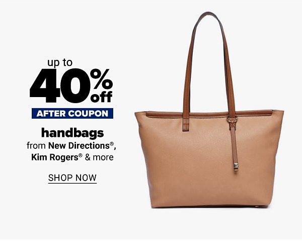 Up to 50% off handbags - after coupon - from New Directions, Kim Rogers & more. Shop Now.