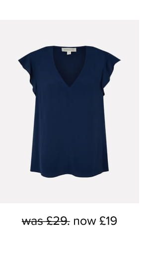 Nessa short sleeve blouse in lenzing™ ecovero™ blue