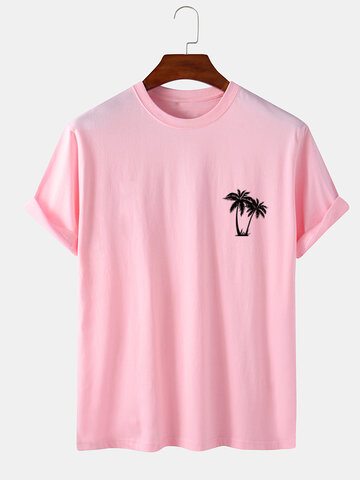 Coconut Tree Chest Print T-Shirts