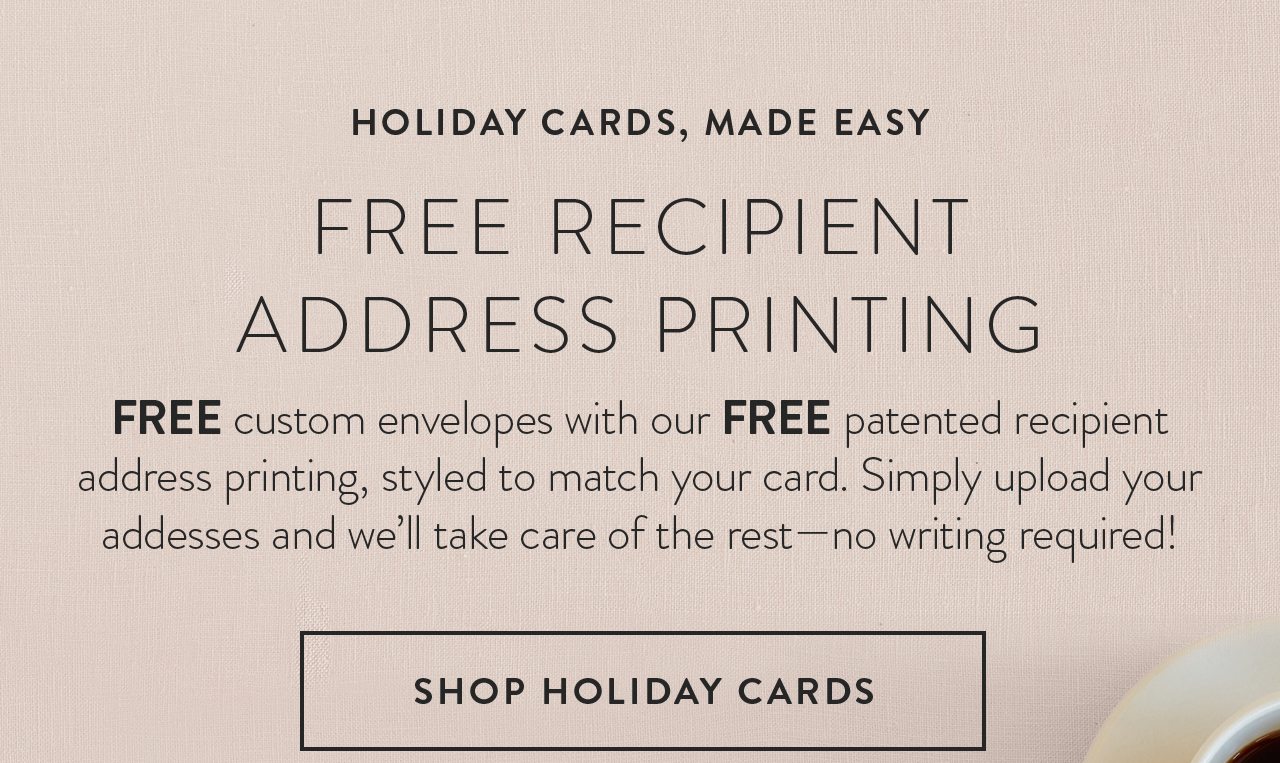 Free Custom Holiday Envelopes