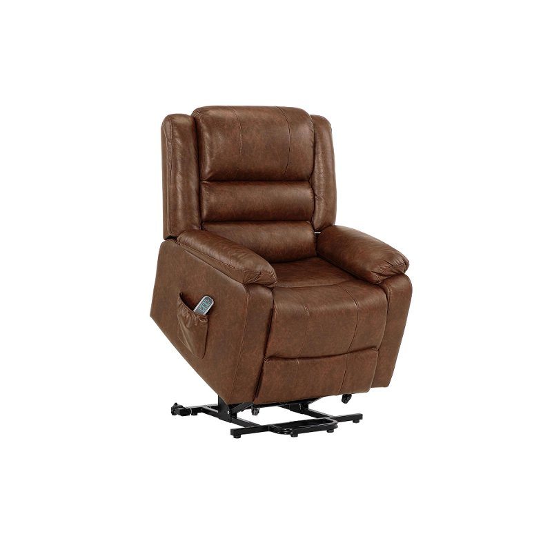 Buxton Cognac Brown Power Reclining Lift Chair