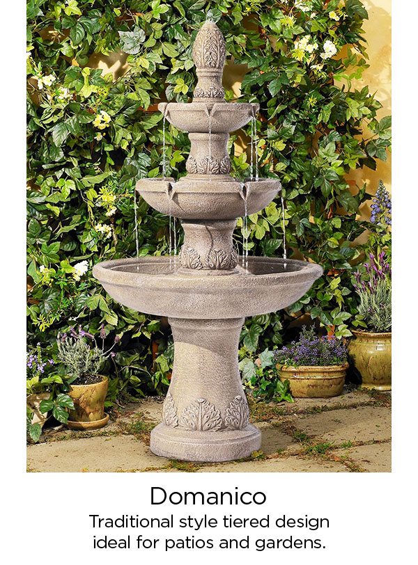 Domanico - Traditional style tiered design ideal for patios and gardens