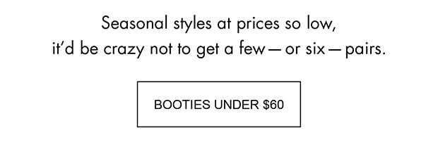 BOOTIES UNDER $60